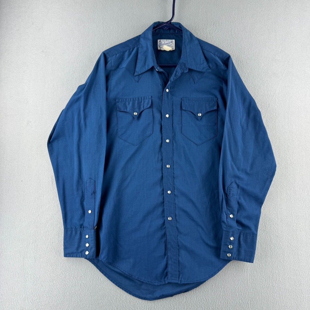 intage Rockmount Ranch Wear Western Mens‎ Medium Fits 20x32 70s Pearl Snap